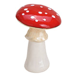Champignon en céramique rouge et blanc (L/H/P) 13x19x13 cm