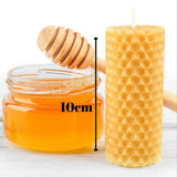 L'ABELLAMEL Lot de 20 bougies en cire d'abeille 10 x 6 cm