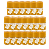 L'ABELLAMEL Lot de 20 bougies en cire d'abeille 10 x 6 cm