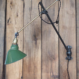 Rare Lampe O.C. White Industrielle fixation murale applique dans son jus