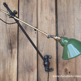 Rare Lampe O.C. White Industrielle fixation murale applique dans son jus