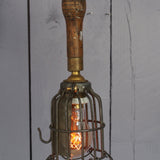 Set of 5 industrial portable work lights from the USA, used in New York cellars