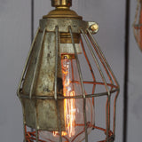 Set of 5 industrial portable work lights from the USA, used in New York cellars