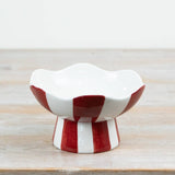 Bol à bonbons rayé rouge et blanc, 15 cm