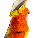 Vase en céramique Perroquet orange sur perchoir
