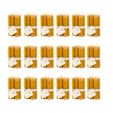 L'ABELLAMEL Lot de 18 paquets de 6 bougies en cire d'abeille 10 x 2 cm