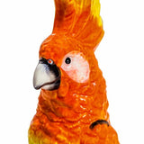 Vase en céramique Perroquet orange sur perchoir