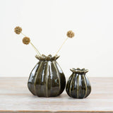 Vase à bourgeons de pavot vert, 11 cm