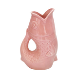 Vase pichet poisson gm rose L16,5 P11 H25,3cm
