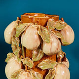 Vase en forme de poire, marron, grès, 20,5 x 46 cm