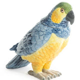 Bocal/vaste en céramique perroquet jaune et bleu