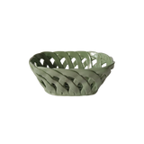 Panier ceramic rectangle vert pm L25,5 P14,6 H9cm