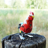 Cochon jouet en étain en forme de coq