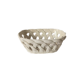 Panier ceramic rectangle beige pm L25,5 P14,6 H9cm