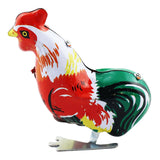 Cochon jouet en étain en forme de coq