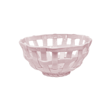Panier ceramic rond rose D22,6 H10,8cm