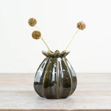Vase Vert à Graines de Pavot, 16 cm
