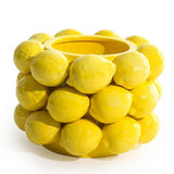Vase / Bol en céramique décor citron