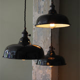 abat jour emaille lampe industrielle noire