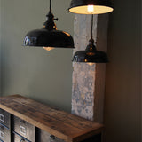 abat jour emaille lampe industrielle noire