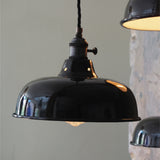 abat jour emaille lampe industrielle noire
