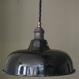 abat jour emaille lampe industrielle noire