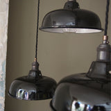 abat jour emaille lampe industrielle noire