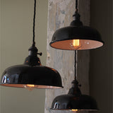 abat jour emaille lampe industrielle noire