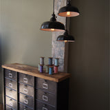 abat jour emaille lampe industrielle noire