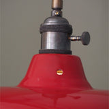 abat jour emaille lampe industrielle rouge