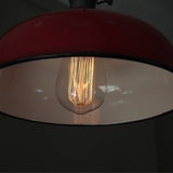 abat jour emaille lampe industrielle rouge