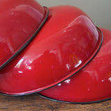 abat jour emaille lampe industrielle rouge