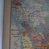 ancienne affiche scolaire vidal lablache asie politique