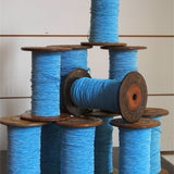 1 ancienne bobine bois COUTIER couleur bleu clair