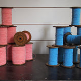 1 ancienne bobine bois COUTIER couleur bleu clair