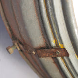 old large station clock with enamel dial