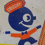 buvez crush ancienne grande Tole publicitaire année 1960