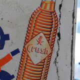 buvez crush ancienne grande Tole publicitaire année 1960
