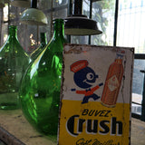 buvez crush ancienne grande Tole publicitaire année 1960