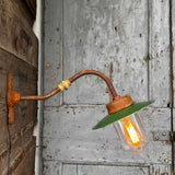 applique murale Lampe de cour, col de cygne exterieur semi courbé n°6