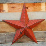 etoile de grange Amish zinc rouge modele 60 cm