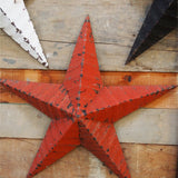 etoile de grange Amish zinc rouge modele 60 cm