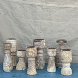 bougeoir en bois sculpté