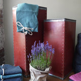old Suroy textile factory crate, original color