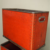 ancienne caisse suroy d'usine textile couleur d'origine