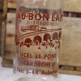 ancienne consigne bouteille en verre au bon lait marron