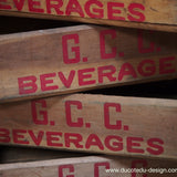 1 caisse bois brasserie limonadier USA G. C. C. beverages