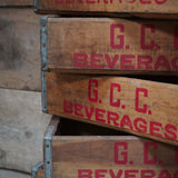 1 caisse bois brasserie limonadier USA G. C. C. beverages