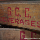 1 caisse bois brasserie limonadier USA G. C. C. beverages