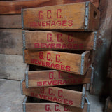 1 caisse bois brasserie limonadier USA G. C. C. beverages